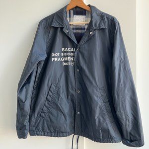 SACAI x FRAGMENTS Navy Blue Nylon Windbreaker - Size 1 (small)